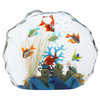 GlassOfVenice Large Murano Glass Aquarium With Fish And Sea Life - 10 fish