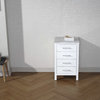 Virtu USA Dior 18" Modern Side Cabinet, White