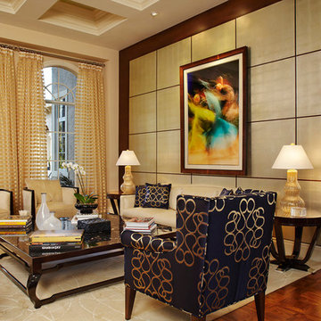 Drapery Panels - Contemporay Living Room