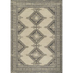 Momeni - Momeni Anatolia ANA10 Rug, Charcoal, 6'6"x9' - Momeni Anatolia ANA10/Charcoal -6'6" X 9'The pastel color  palette of the Anatolia Collection presents the softer side of tribal style. Subdued shades of pink, baby blue and brown fill the field and ornamental rug borders with classical medallions and vine and dot motifs. Crafted in an innovative combination of natural wool and nylon threads, modern machining mimics ancestral weaving techniques to create a series of chic floor coverings that are superior in beauty and performance.