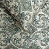 Designer Gray Silk CA King 86"x18" Bed Runner Only, Damask and Quilted Anastasia