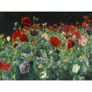Tile Mural Poppies By John Singer Sargent, 6"x8", Matte