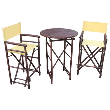 Director High Round 3-Piece Table Set, Nude