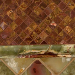Red And Green Onyx - Tile
