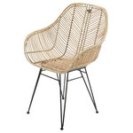 KAEMINGK - Rattan Cyprus Chair - This elegant open weave rattan chair is inspired by classic midcentury design.
