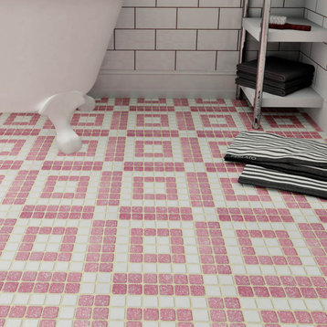 Crystalline Market Square Flamingo Porcelain Floor and Wall Tile