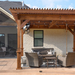 Patio with Pergola and Swing - Pergolas