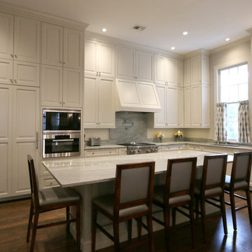 Large Eat in Kitchen with Floor to Ceiling Brookhaven Cabinetry