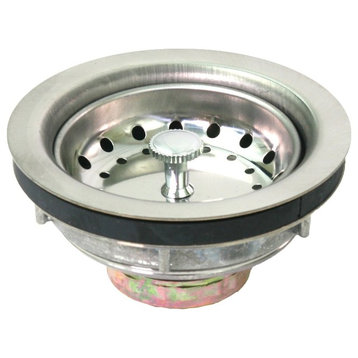 Everflow Stainless Steel Premium Duo Sink Strainer, W/Extra Thick Washer