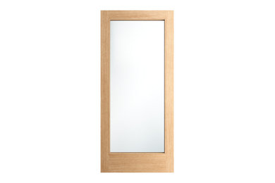 Bristol - 1-Lite White Oak French Door with Dual Tempered Clear Glass (1-3/4”)