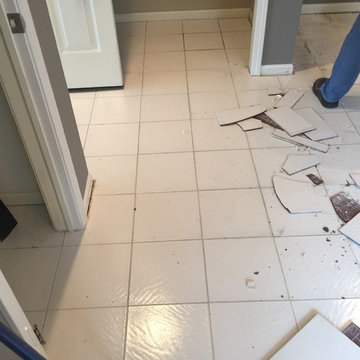 Slate tile floor in versailles