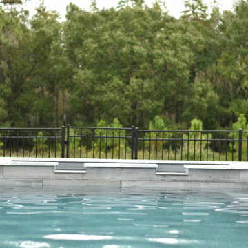 Residential New Build With Spill Over Spa and Slide