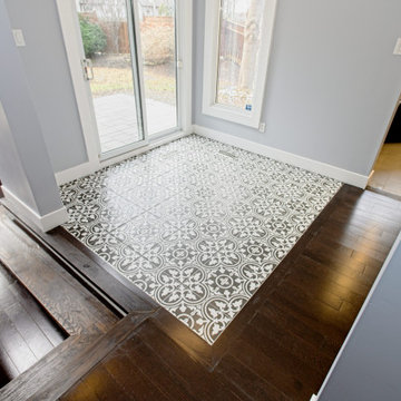 Lotus-Pattern Tile at the Bright Rear Entry | Thornhill