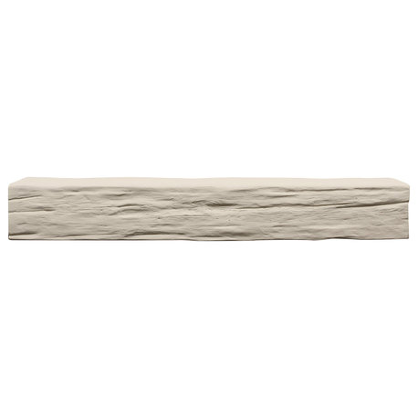 Aged Timber Faux Wood Fire Place Mantel Beam, Unfinished/Primed, 6"x6"x60"