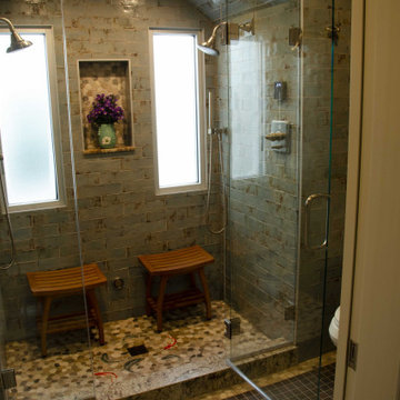 Beautiful Bath Update for Historic Tudor Steam Shower