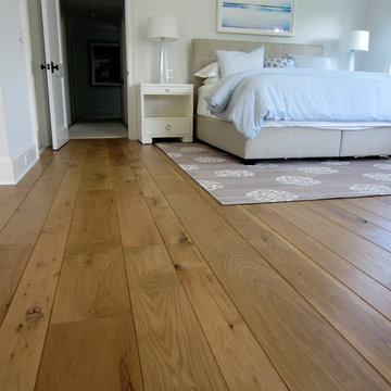 AMAGANSETT: WIDE PLANK CHARACTER WHITE OAK INSTALLED/FINISHED W BONA TRAFFIC HD