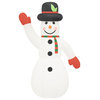 vidaXL Inflatable Snowman Holiday Blow up Ornaments Decorations with LEDs