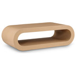 Meridian Furniture - Sono Coffee Table, Natural - Go for a bold and artsy look when you add this Sono coffee table to your living room space. This lovely table is hard to ignore with its robust design featuring curved architecture and bold natural oak color palette. Contemporary to the core, this coffee table looks great on its own or topped with the centerpiece of your choice. Position it in front of a sectional or sofa for a cohesive feel and welcoming presentation.