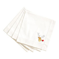 Red-Nosed Reindeer Napkins - Set of 4 - New - Napkins