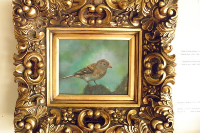Antiques style frame with oil painting