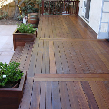 Ipe Hardwood Deck with custom planters