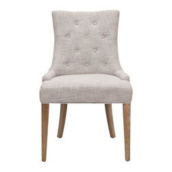 Becca Grey Polyester Blend Dining Chair - Dining Chairs