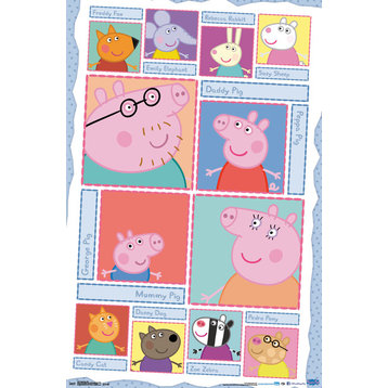 Peppa Pig Grid Poster, Premium Unframed