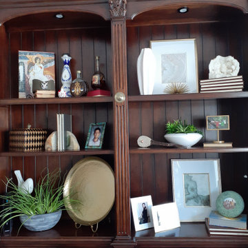 Restyling a clients bookcase to be more updated and refreshed.