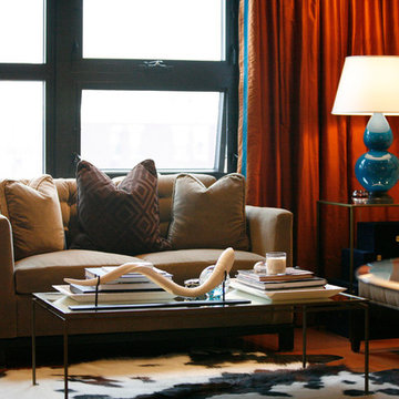 Bold Bachelor Pad: Living Room