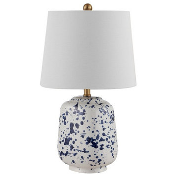 Greyon Ceramic Table Lamp Navy Blue Safavieh