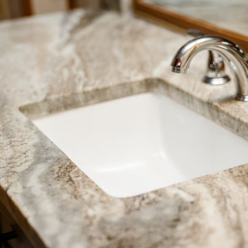 Fantasy Brown Marble & Naval Blue Vanity — Louisa, VA