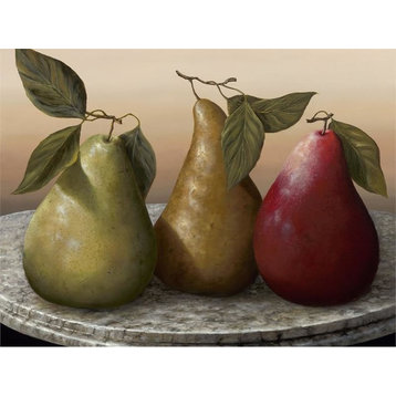 "Pears- Three Sisters" Canvas Painting by H. Hargrove, 16"x12"