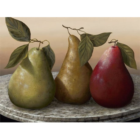 "Pears- Three Sisters" Canvas Painting by H. Hargrove, 30"x24"