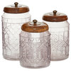 Farmhouse Clear Glass Decorative Jars Set 95970
