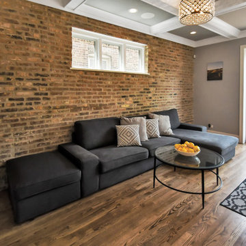 Family Room with original brick exposed - ROCKWELL
