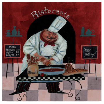 Gregg Degroat 'Chef Kitchen Menus' Canvas Art, 24x24