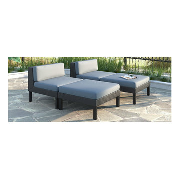 Corliving Oakland 4-Piece Lounger Patio Set