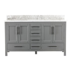Kendall Gray Bathroom Vanity, 60"