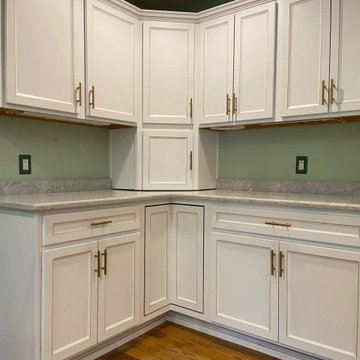 Traditional Kitchen Remodel Done in a Snow White with Walnut Glaze