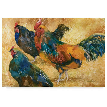 Annelein Beukenkamp 'Threes A Crowd Rooster' Canvas Art