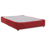 Amanda Erin - Avanti King Boxspring Cover, Apple - The Boxspring Cover works as a fitted bed skirt. Rich Apple Red Faux leather cover provides the perfect base for your Fits most standard size box spring mattresses.