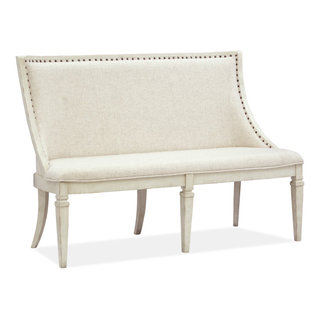 Bench WithUpholstered Seat and Back - French Country - Dining Benches ...