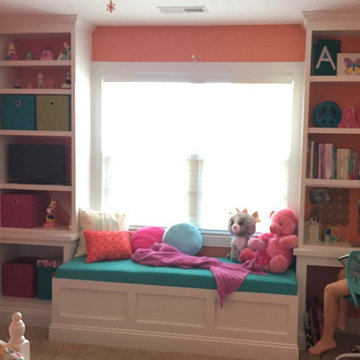 Window Seat Cushion ~ Cancun Atlantis Blue ~ Little Girls Room