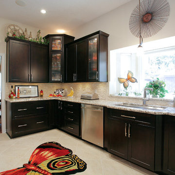 Kitchen - Espresso Cabinets