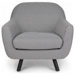 Manhattan Home Design - Gabriola Lounge Chair - A lounge chair that screams "easy street" in every sense. Is it the boucle fabric? The curvaceous proportions held up by a solid wood frame? How it will seamlessly suit the rest of your decor, regardless of your style? It's all this and more. Take a saunter down easy street, end up on the Gabriola.