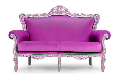 Canapé baroque avec fauteuil