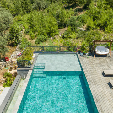 Antique Grey Porcelain Tiles - Bodrum,Mugla Villa