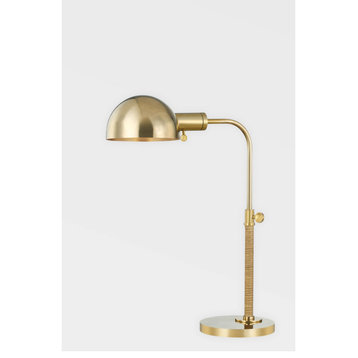 Devon 1 Light Table Lamp, Aged Brass