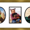 Gold Collage Picture Frame - 3 openings for 4X6 photos