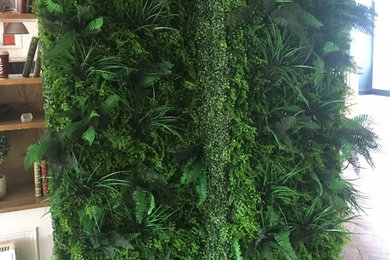 Decorate your Living Room with One Elegant Fire Proofed Artificial Green Wall